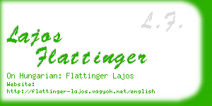 lajos flattinger business card
